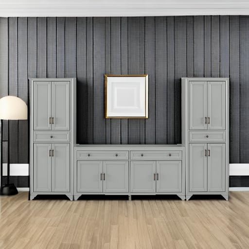 Crosley Furniture Tara 3-Piece Modern Farmhouse Sideboard Buffet Cabinet and - Image 2