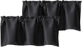 Chyhomenyc Black Valances for Window, Room Darkening Short Curtains for Kitchen by Chyhomenyc
