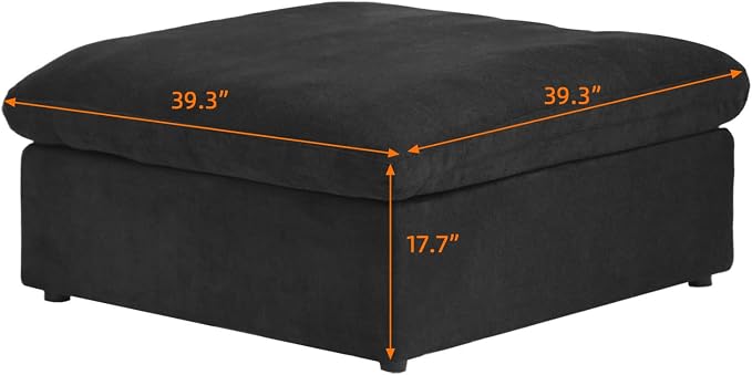 JACH Storage Ottoman for Living Room, Cushion Covers Removable, Minimalist - Image 2