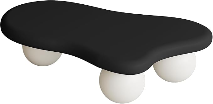 40” Cloud Coffee Table with 3 Ball Legs, Modern Irregular Center Table - Image 8