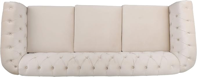 RARZOE Modern 2 Pieces Living Room Sofa Set, Contemporary Tufted Button Velvet - Image 7