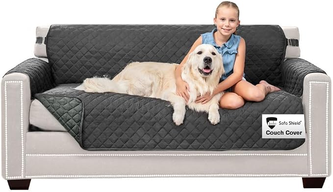 Sofa Shield® Couch Slip Covers for Dogs, Reversible Furniture Protector by SofaShield