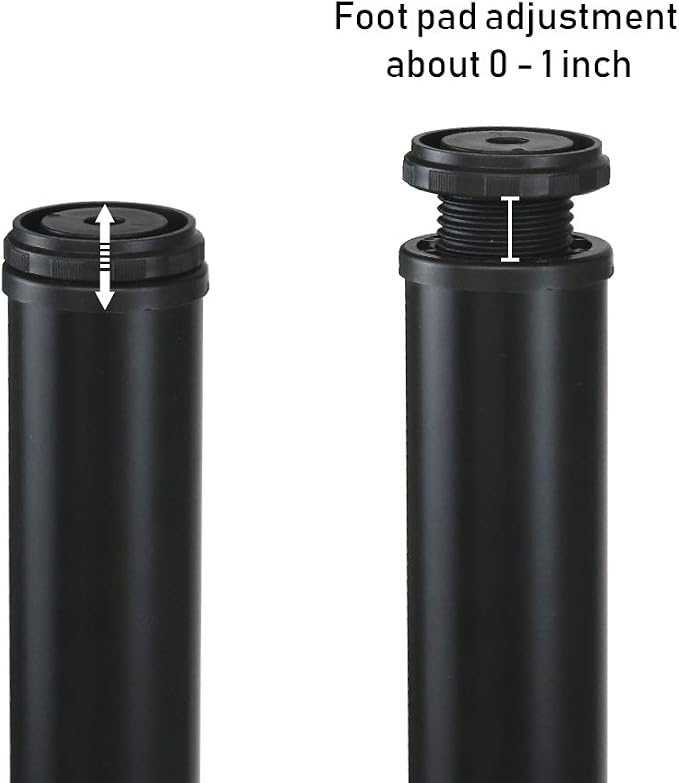 QLLY 6 Inch Adjustable Metal Coffee Table Legs, Heavy Duty Round Furniture Legs - Image 3