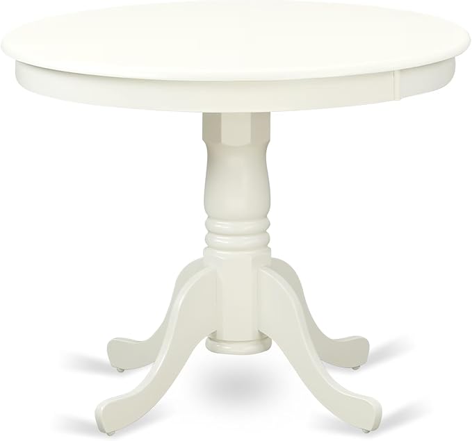 East West Furniture ANVA3-LWH-W 3 Piece Dining Room Furniture Set Contains a - Image 3