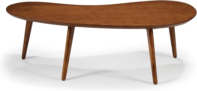 Mid Century Modern Abstract Shaped Coffee Table/Solid Wood/White Finish - Image 9
