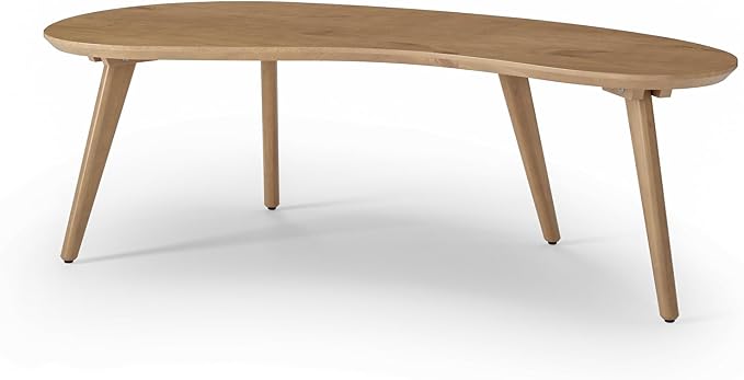 Camaflexi Mid Century Modern Abstract Shaped Coffee Table/Wood/Light Oak Finish by Camaflexi