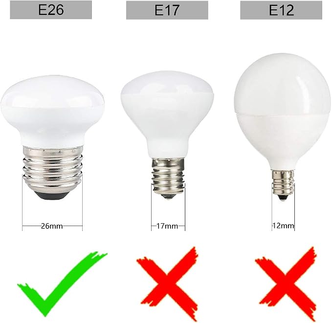 Haian Support China Cabinet Light Bulbs, 4W Short Light Bulbs, R14 E26 Curio - Image 3