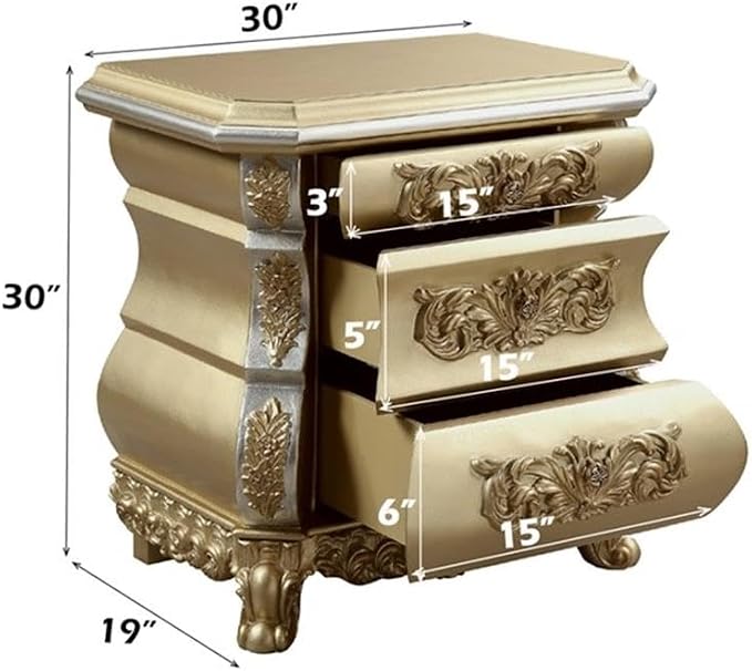 Acme Seville Nightstand in Gold - Image 3