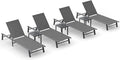 Ciokea Foldable Outdoor Lounge Chair Set of 4 by CIOKEA