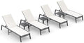 Ciokea Aluminum Foldable Lounge Chairs Set of 4 by CIOKEA