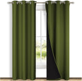 NICETOWN Blackout Curtains 80 inches Long, 2 Pieces, Olive Green, Full Light by NICETOWN