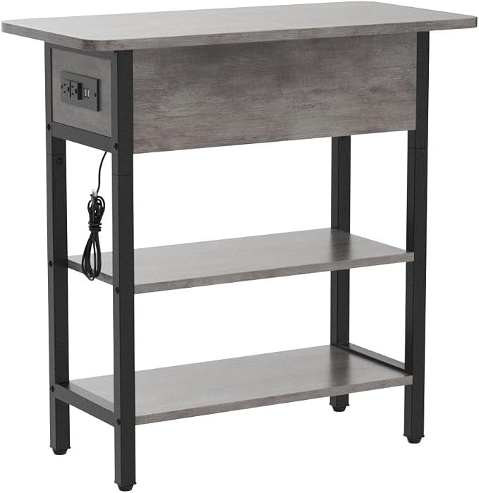 Yoobure End Table with Charging Station, Flip Top Side Table with USB Ports and - Image 5