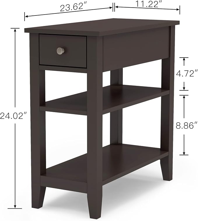 ChooChoo Side Table Living Room, Narrow End Table - Image 2