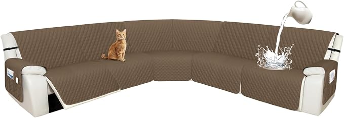 Arfntevss Recliner Sectional Couch Covers 1OO% Waterproof L Shape Sofa Cover by Arfntevss