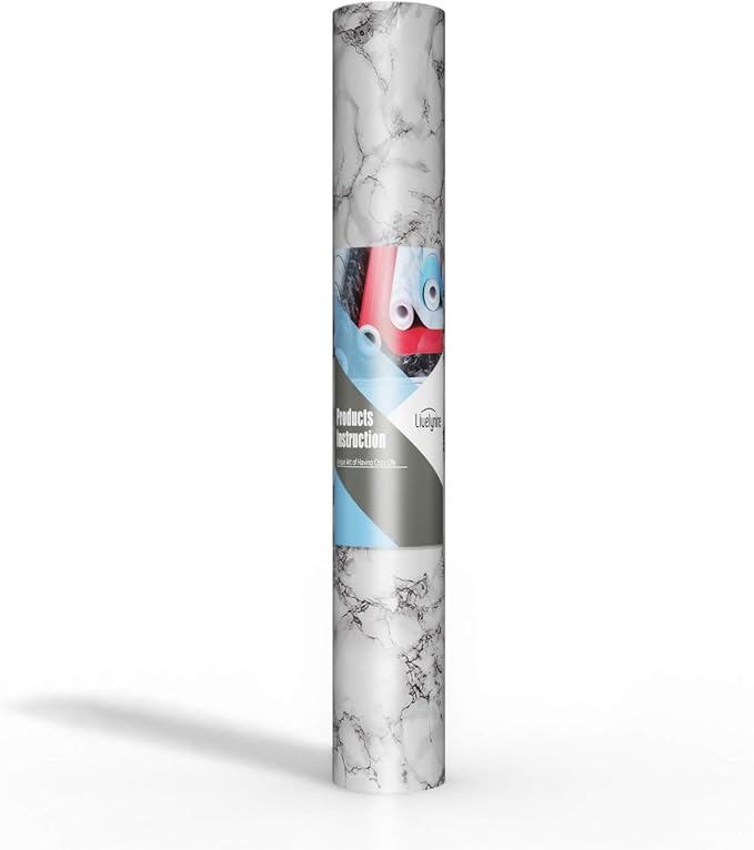 Livelynine Marble Wall Paper 15.8x394 Kitchen Wallpaper Self Adhesive Renter - Image 7