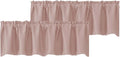 Chyhomenyc Blush Pink Valances for Windows, Short Window Valance Curtains for by Chyhomenyc