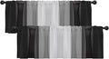 Emvency 2 Pack Valances Window Treatments, Striped Geometric Modern Minimalist by Emvency