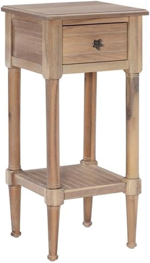 Home Square Wood Accent Starfish Coastal Side Table in Natural - Image 3