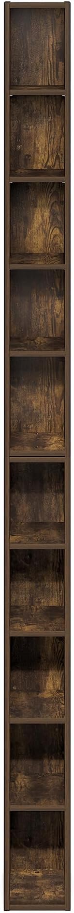 Furinno Fulda Book Shelf, 10-Tier Bookshelf, Space Saving Storage Shelf Bookcase - Image 7