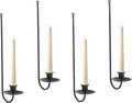 Batoslee Black Wall Candle Holder Set of 4, Stylish Metal Wall Mount Candle by Batoslee