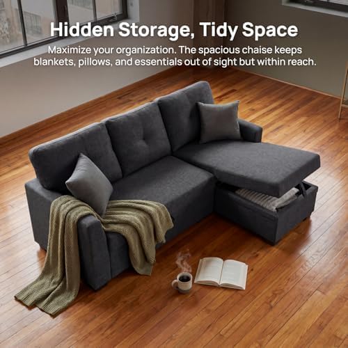 Convertible Sofa Bed, L Shape Sleeper Sofa - Image 4