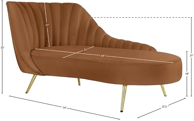 Meridian Furniture 622Saddle-Chaise Margo Collection Modern | Contemporary - Image 3