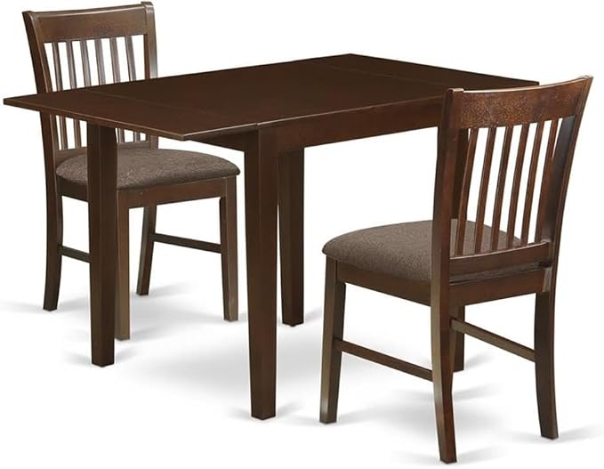 East West Furniture NDNO3-MAH-C 3 Piece Dinette Set by EastWestFurniture