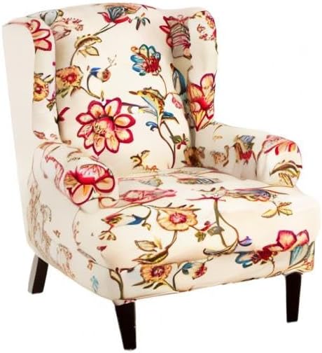 KRFOONN Wingback Chair Covers Slipcovers 2 Piece Stretch Wing Chair Covers - Image 7