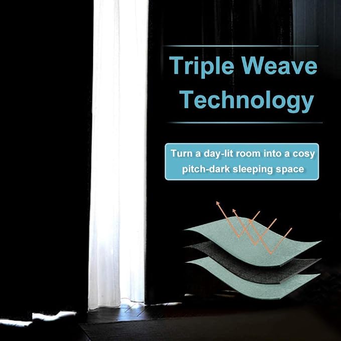 RYB HOME Cafe Blackout Curtains 24 inch Length, RV Curtains - Image 3