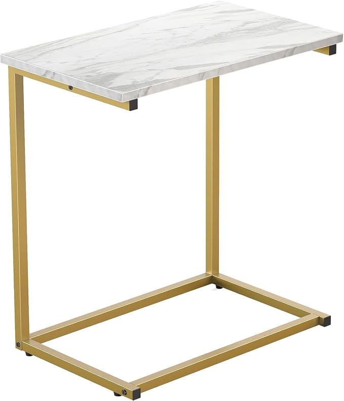 Pipishell C Shaped End Table 27 inches High, Side Table by Pipishell