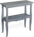 Sunny Designs Marina Ocean Blue Solid Wood and Veneers Side Table by Sunny+Designs