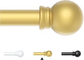 Thestoa Gold Curtain Rods for Windows 30-62 Inch, 5/8" Stainless Steel Small by Thestoa