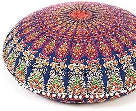 Mandala Floor Pillow Cover Meditation Cushion Seating Throw Hippie Round - Image 4
