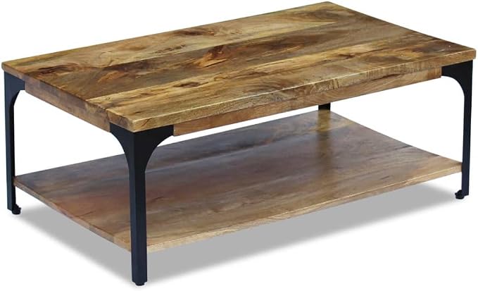 Solid Mango Wood Coffee Table - Image 5