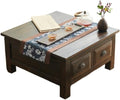 LUNIZ Nightstand Sofa Table Old Chinese Style Dining Table Wooden Storage by Unknown