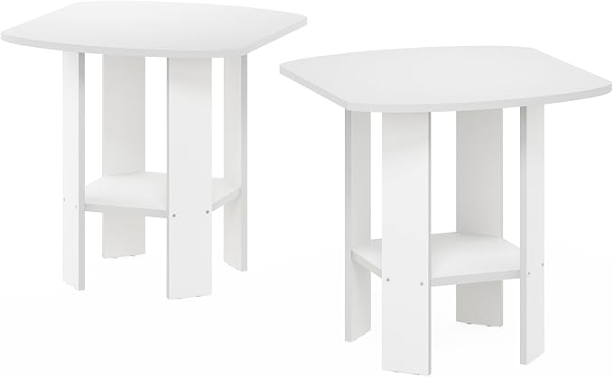 Furinno Simple Design Side Table Set of 2, 2-Tier Modern End Table - Image 5