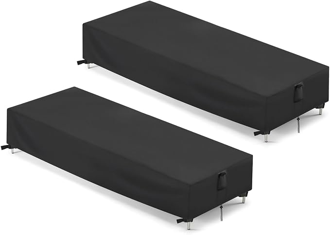 Chaise Lounge Covers, 2 Pack Waterproof Outdoor Lounge Chair Covers by Yourpatiocoverexpert