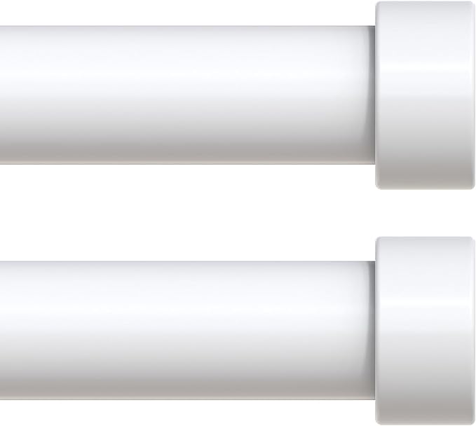 VOIIY 2 Pack Curtain Rods for Windows 48 to 84 Inch, Modern Adjustable Heavy by VOIIYCurtainRods
