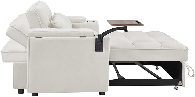 oaaktu 65''Convertible Sleeper Sofa Bed, 3-in-1 Pull Out Couch Bed - Image 5