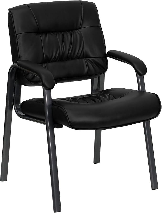 Flash Furniture Haeger Black LeatherSoft Executive Side Reception Chair by FlashFurniture