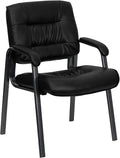 Flash Furniture Haeger Black LeatherSoft Executive Side Reception Chair by FlashFurniture