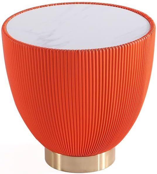 Manhattan Comfort Anderson Modern 18" Round End Table 2.0 | Ceramic Marble - Image 6