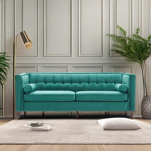 Dreamsir 78'' W Velvet Sofa, Mid-Century Love Seats Sofa Furniture - Image 6