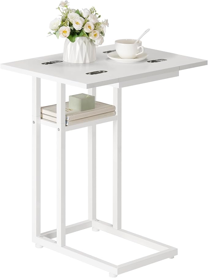 HOOBRO Foldable End Table, C Shaped Side Table - Image 8