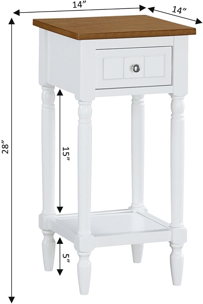 Convenience Concepts French Country Khloe 1 Drawer Accent End Table 14" - Image 3