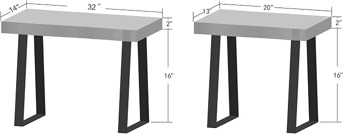 Greenage Natural Wood Rectangle Bench 20"x14"x18" Coffee Side Table - Image 9