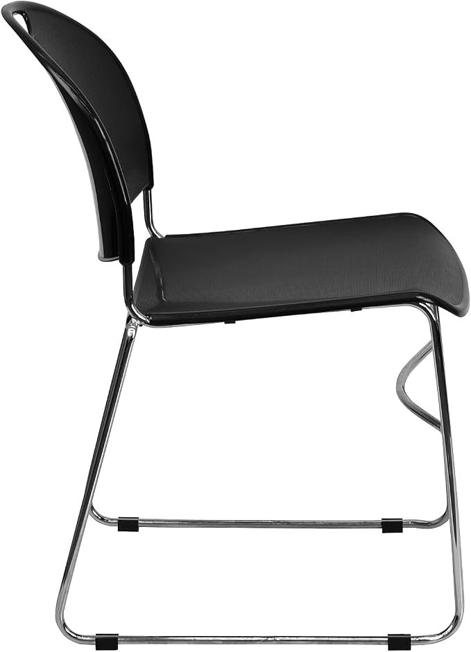 Flash Furniture HERCULES Series 880 lb. Capacity Black Ultra-Compact Stack Chair - Image 7