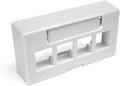 Leviton 4-Port QuickPort Extended Depth Modular Furniture Faceplate by Leviton