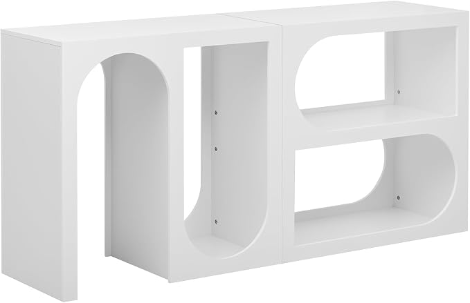 Bookshelf, Modular Storage Shelves Entryway Console Table Organizer - Image 3