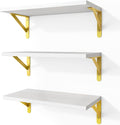 Fixwal Floating Shelves for Wall, Wood Wall Mounted Shelves for Bedroom by Fixwal